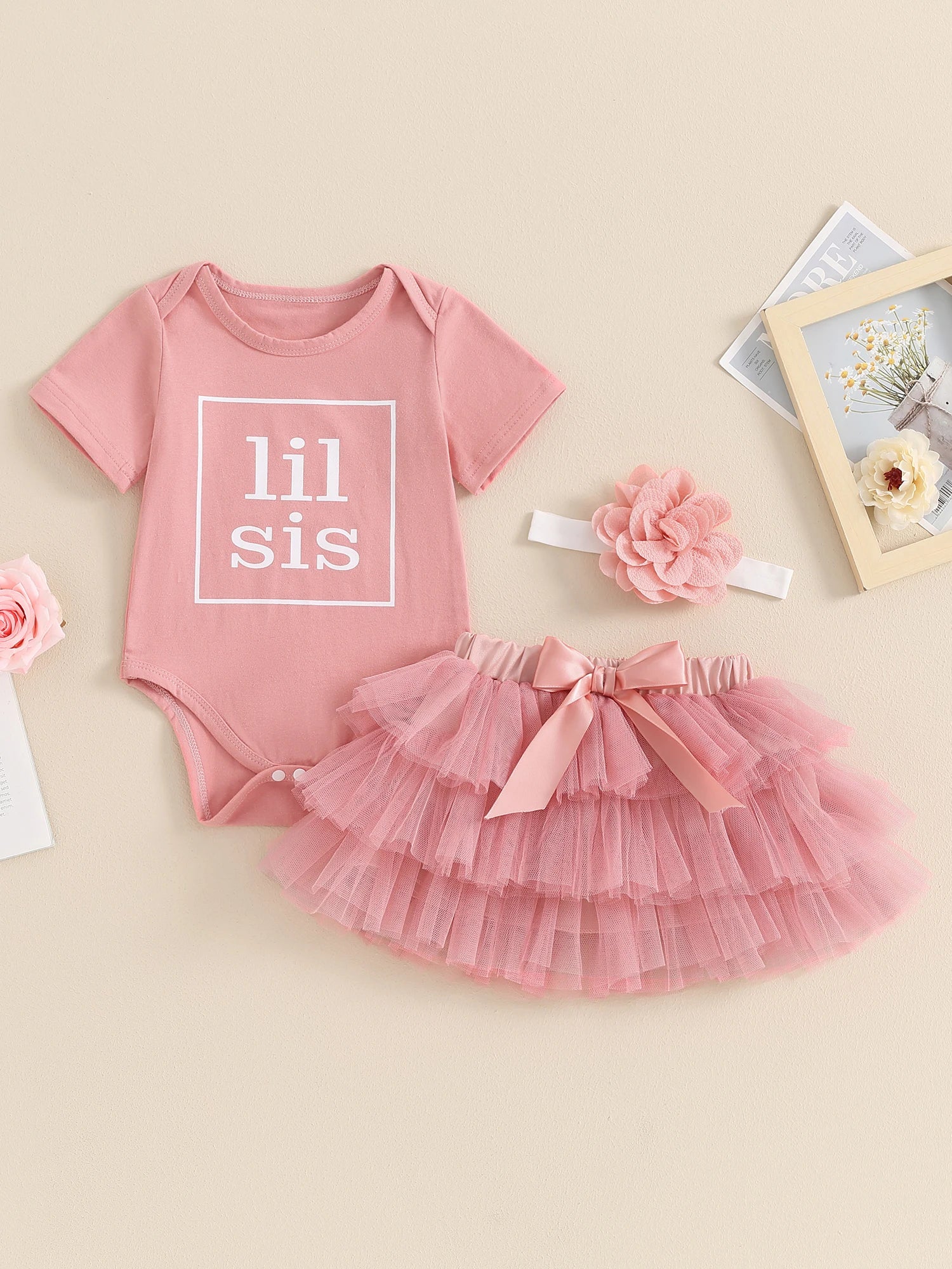 Toddler Girls 3-piece Set Floral Print Top with Ruffle Shorts and Matching Headband Summer Outfit for Baby Girls