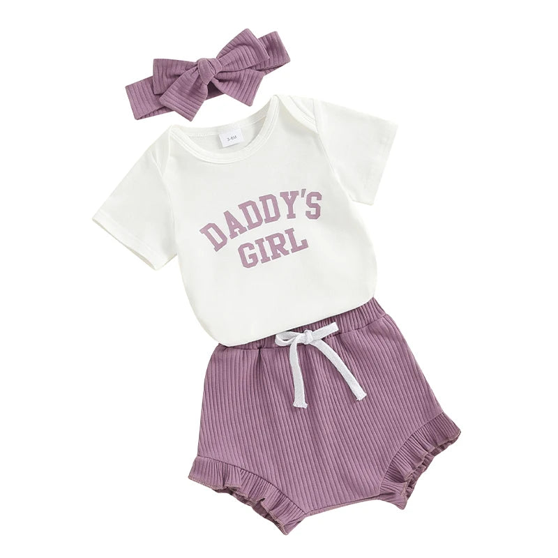 Toddler Girls 2-Piece Outfit Sleeveless Floral Print Top with Ruffle Shorts and Matching Headband Summer Set for Baby Girls