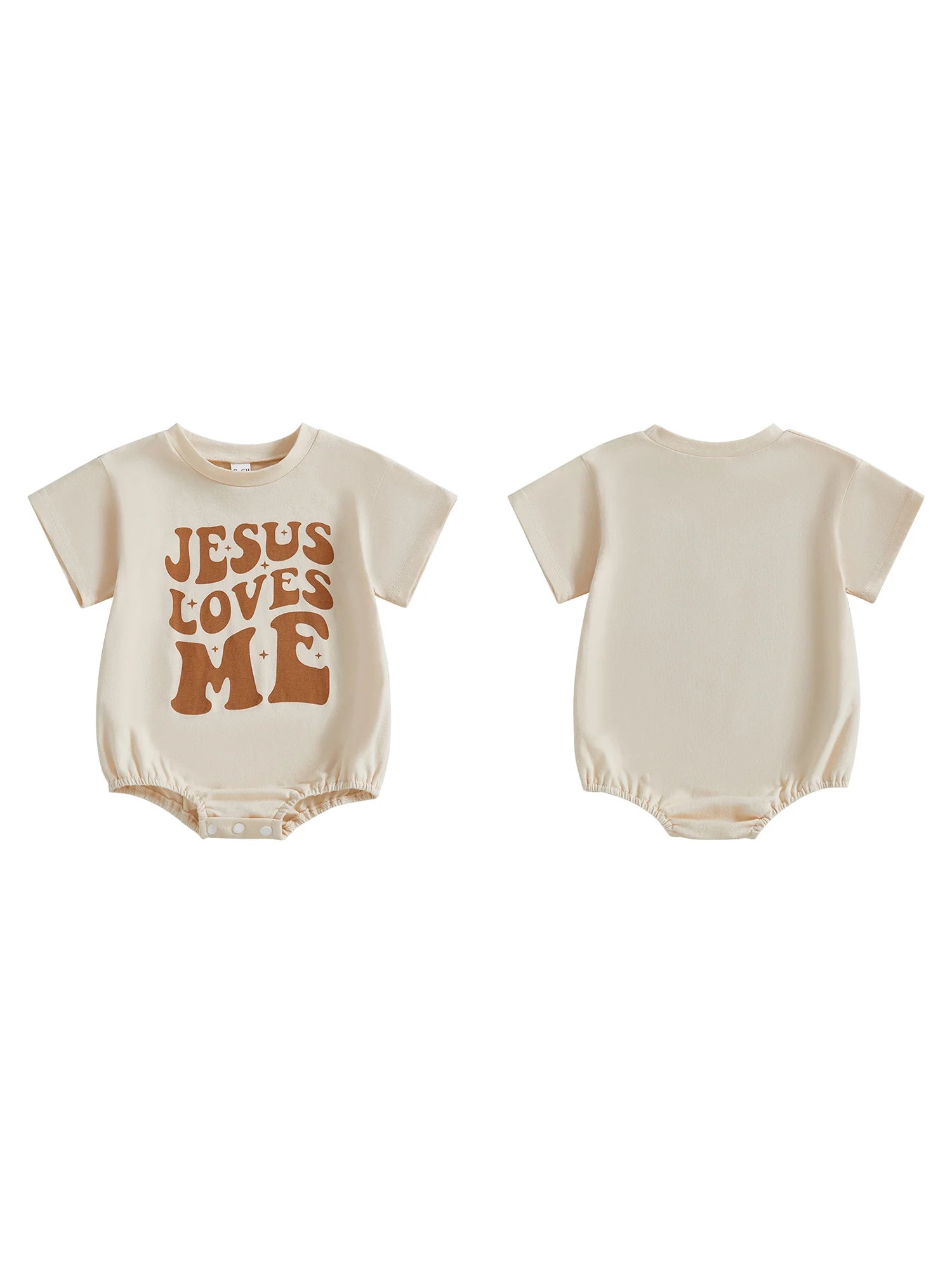 Adorable Toddler Playsuit with Cute Animal Print Round Neck Short Sleeve Baby  for Warm Weather Fun