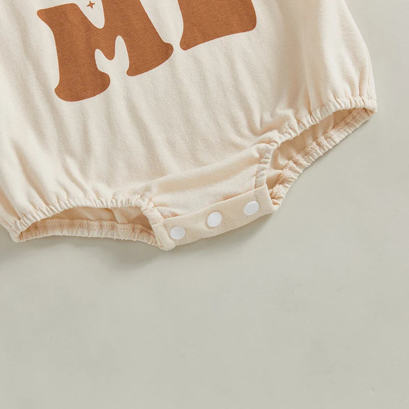 Adorable Toddler Playsuit with Cute Animal Print Round Neck Short Sleeve Baby  for Warm Weather Fun