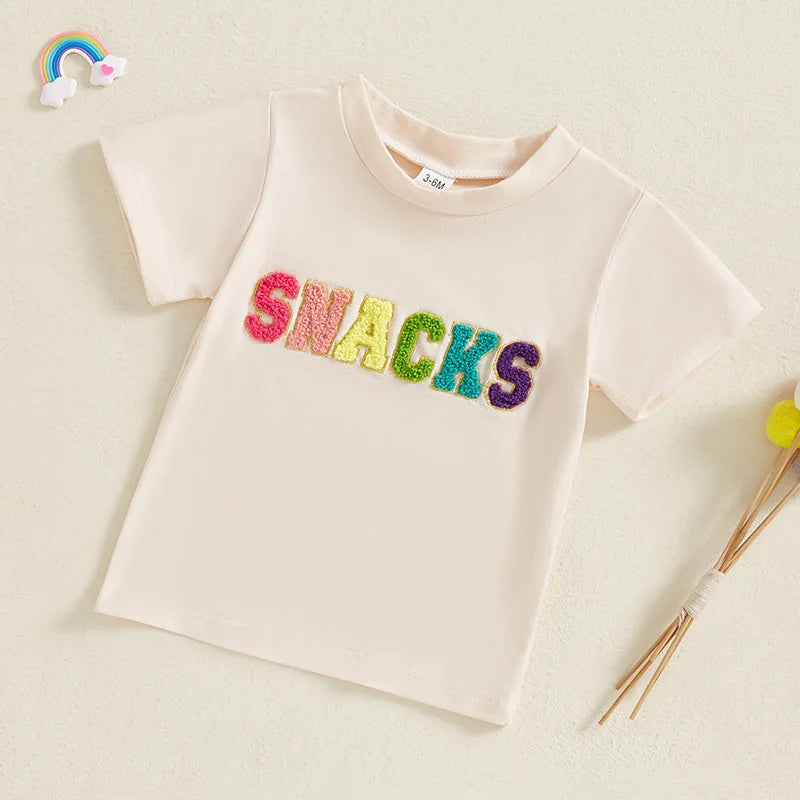 Children s Short Sleeve Tee with Fun Graphic Print and Comfortable Round Neck for Stylish Toddlers - Summer Fashion for Boys