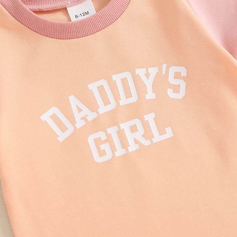 Infant Girl Summer Outfit Set with Cute Letter Print T-shirt and Elastic Waist Shorts for Toddler Girls - 2 Piece Contrast