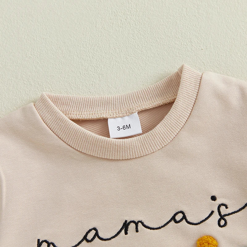 Adorable Toddler Girls Summer Outfit with Embroidered Letters Short Sleeve T-Shirt and Elastic Shorts - 2 Piece Set for a